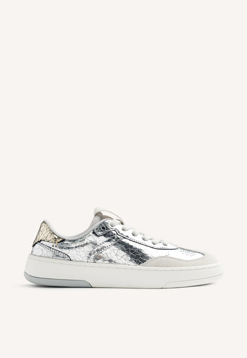 GIOSEPPO BAREFOOT - CRACKLED LEATHER SNEAKERS GLYNDON