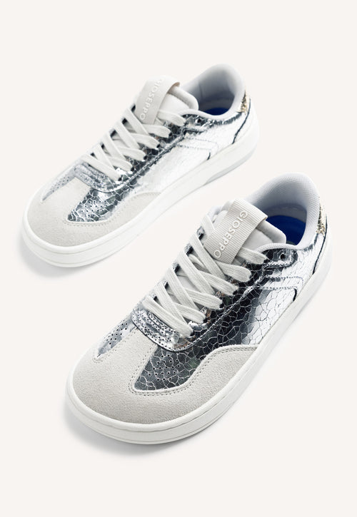 GIOSEPPO BAREFOOT - CRACKLED LEATHER SNEAKERS GLYNDON