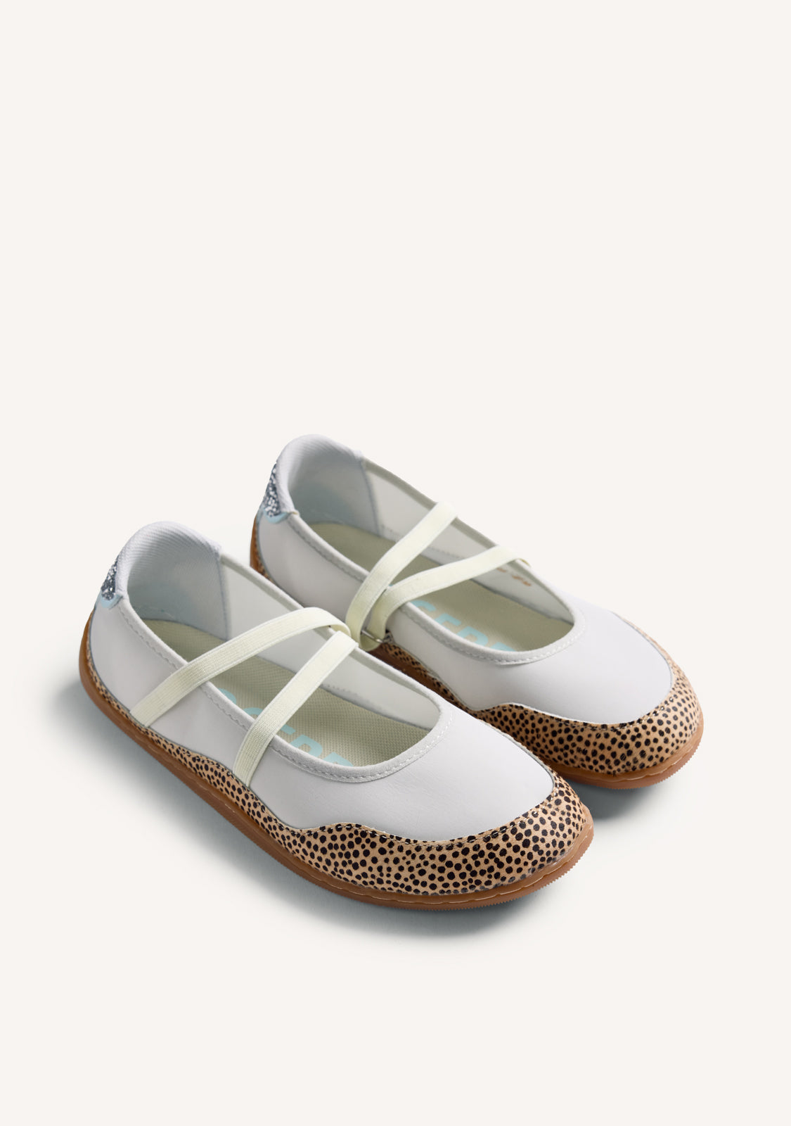 GIOSEPPO BAREFOOT - ANIMAL PRINT LEATHER SPORTY BALLET FLATS OSTRANDER