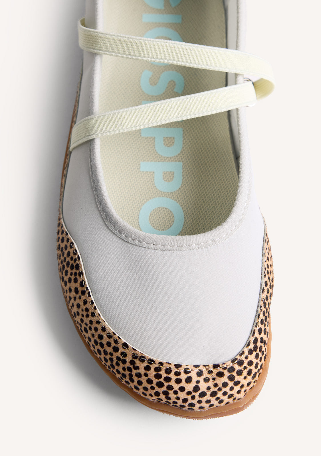 GIOSEPPO BAREFOOT - ANIMAL PRINT LEATHER SPORTY BALLET FLATS OSTRANDER