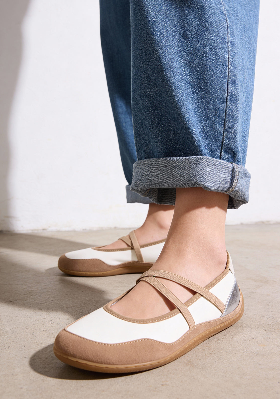 GIOSEPPO BAREFOOT - LEATHER SPORTY BALLET FLATS KAGIO