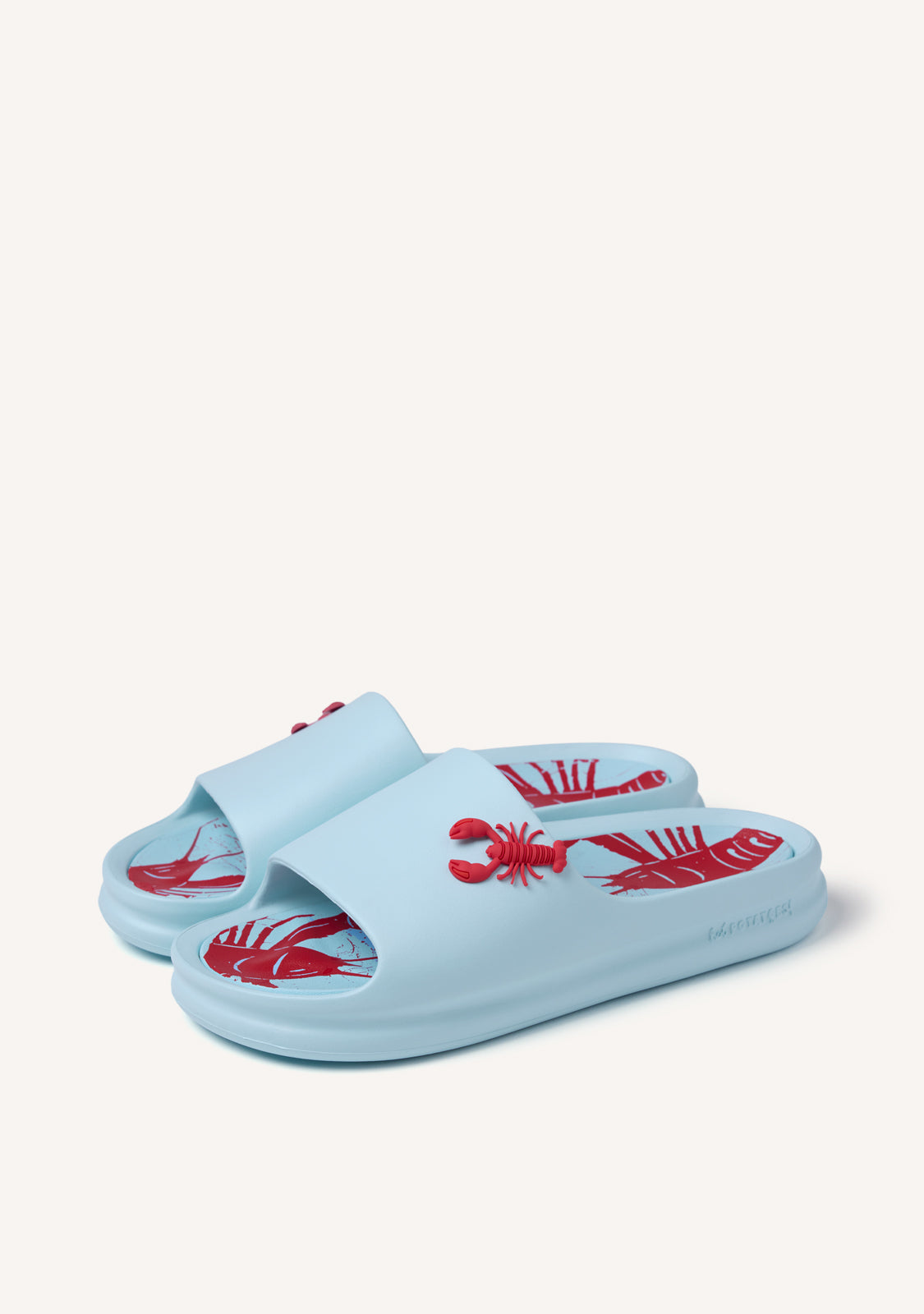 LOBSTER PRINT SLIDE SANDALS KONDOA