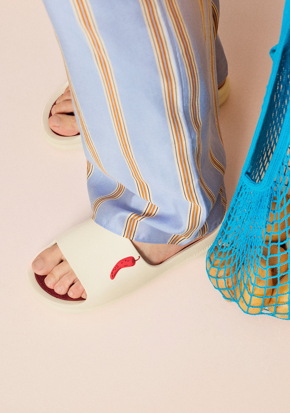 CHILLY PRINT SLIDE SANDALS NAVARINO