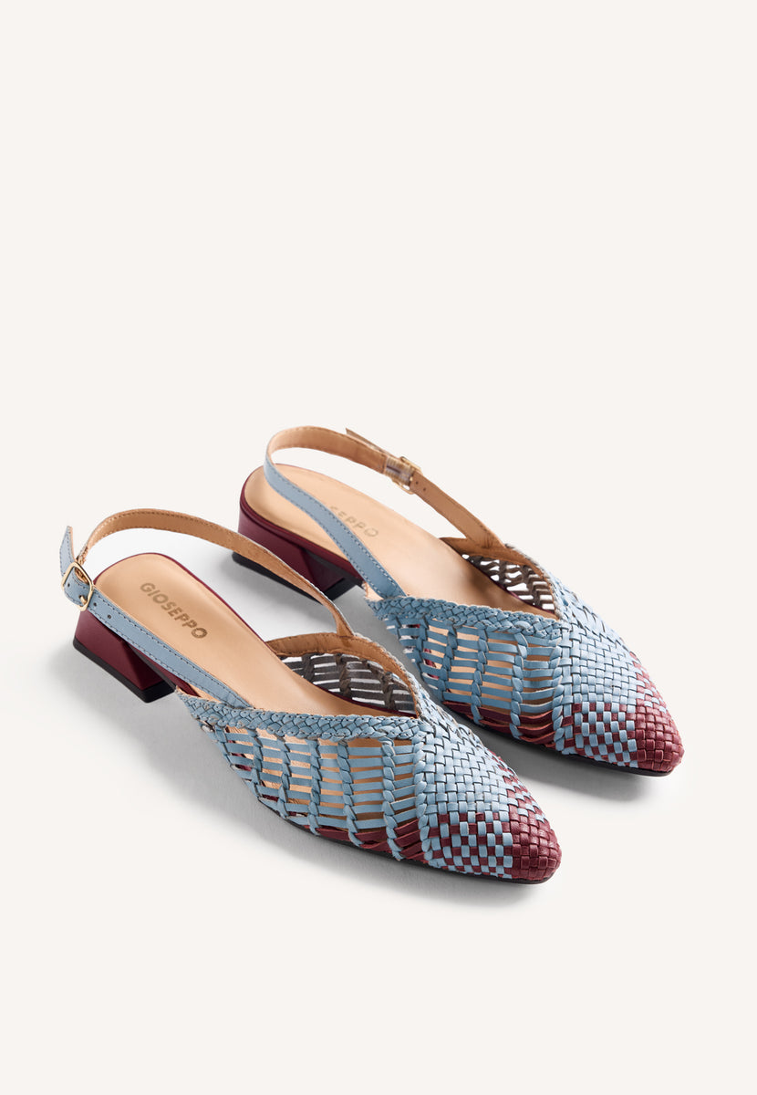 SCARPE TACCO PELLE INTRECCIATA KEHANCHA