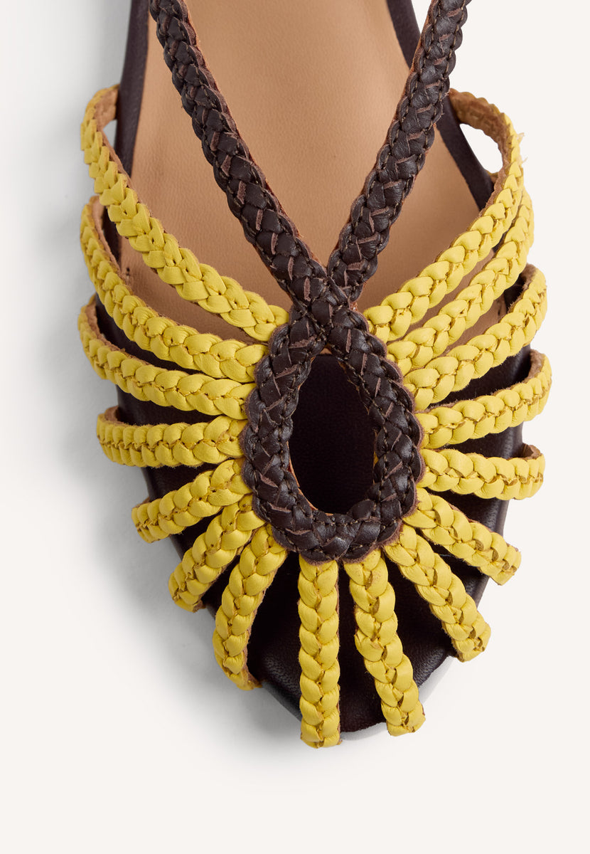 SANDALIAS CANGREJERAS PIEL TRENZADA MASALANI