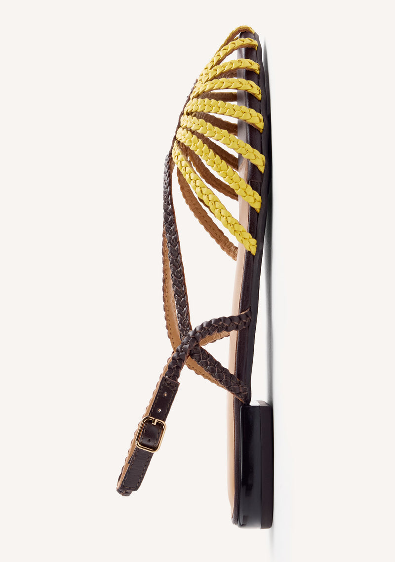 SANDALIAS CANGREJERAS PIEL TRENZADA MASALANI