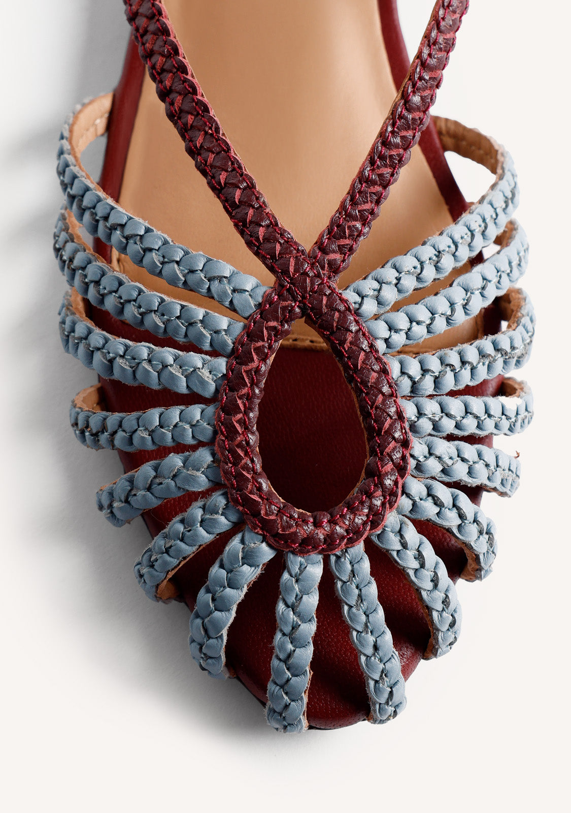 BRAIDED LEATHER CRAB SANDALS MASALANI