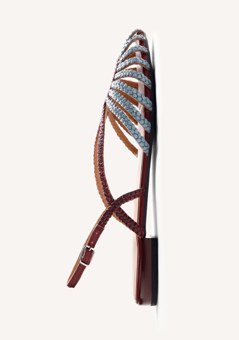 SANDALIAS CANGREJERAS PIEL TRENZADA MASALANI