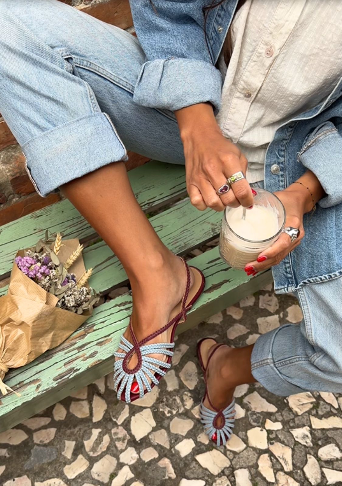 定価7万 TOGA BRAID LEATHER SANDALS 44 BRAIDED LEATHER CRAB SANDALS MASALANI