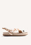 ANIMAL PRINT LEATHER JEWEL SANDALS CHACAS