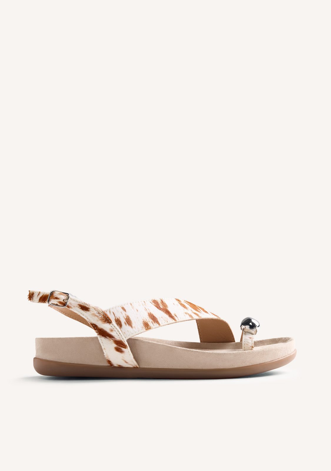 SANDALI PELLE ANELLO E STAMPA ANIMALIER CHACAS