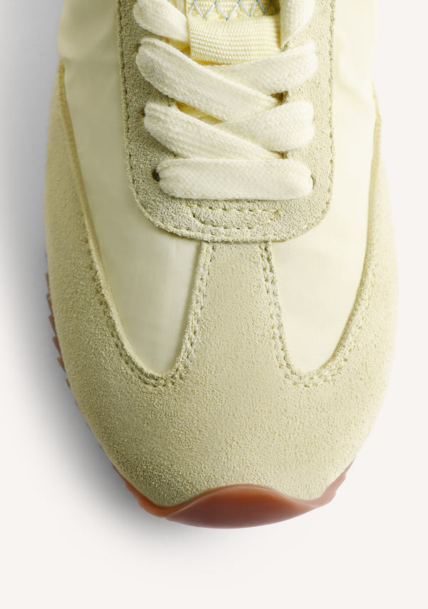 LEATHER AND SATIN SNEAKERS BLAIR