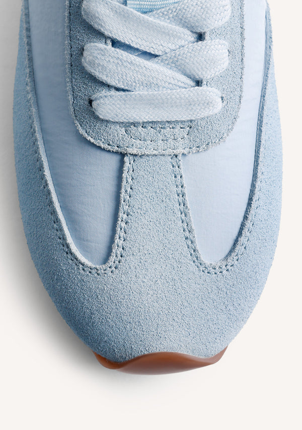 LEATHER AND SATIN SNEAKERS BLAIR