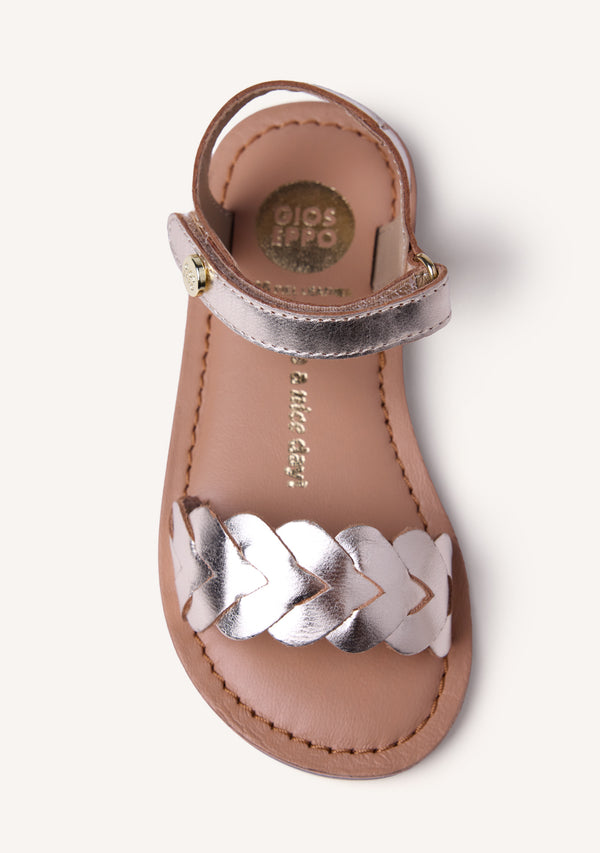 SANDALIAS PIEL TRENZADA BRILLO KINSHASA