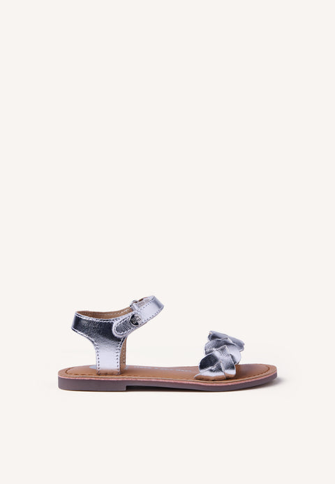 SANDALIAS PIEL TRENZADA BRILLO KINSHASA