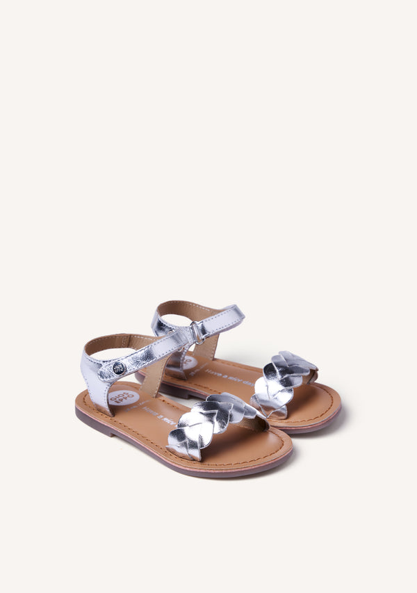 SANDALIAS PIEL TRENZADA BRILLO KINSHASA