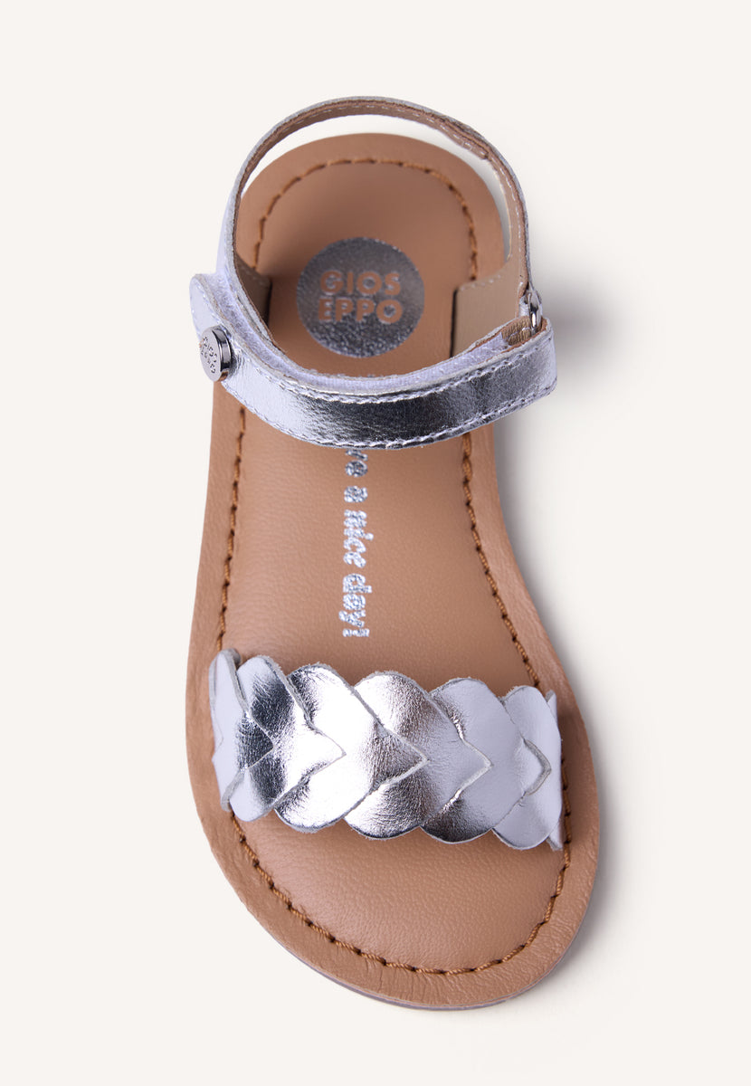 SANDALIAS PIEL TRENZADA BRILLO KINSHASA