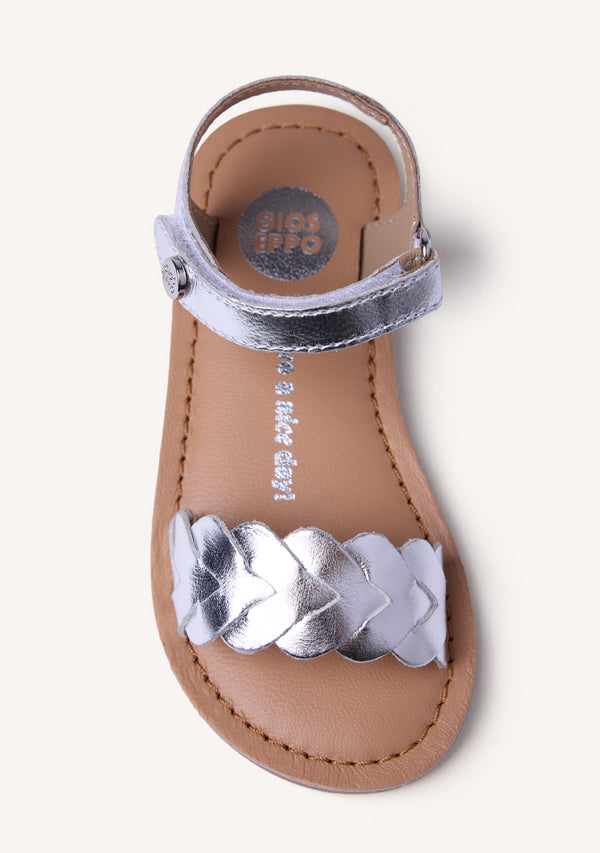 SANDALIAS PIEL TRENZADA BRILLO KINSHASA