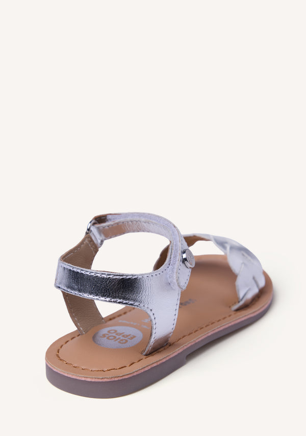 SANDALIAS PIEL TRENZADA BRILLO KINSHASA