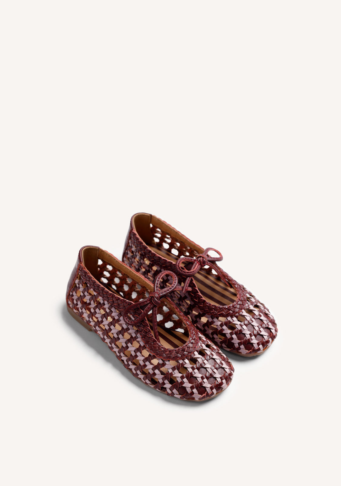 BALLERINES CUIR TRESSÉ BY MARÍA G. DE JAIME