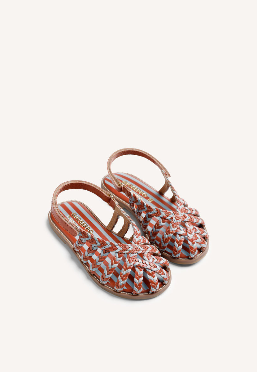 SANDÁLIAS GRANCHIO EM PELE ENTRELACADA DA MARÍA G. DE JAIME