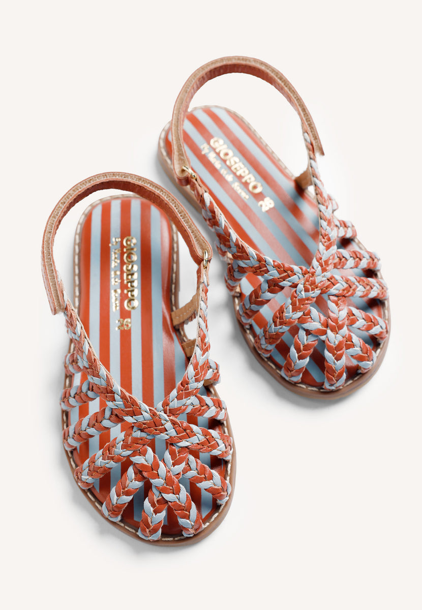 SANDÁLIAS GRANCHIO EM PELE ENTRELACADA DA MARÍA G. DE JAIME