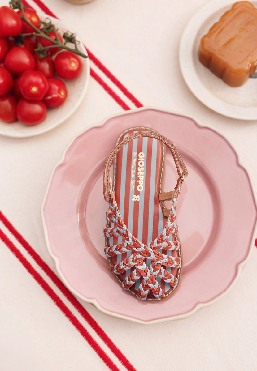 SANDÁLIAS GRANCHIO EM PELE ENTRELACADA DA MARÍA G. DE JAIME