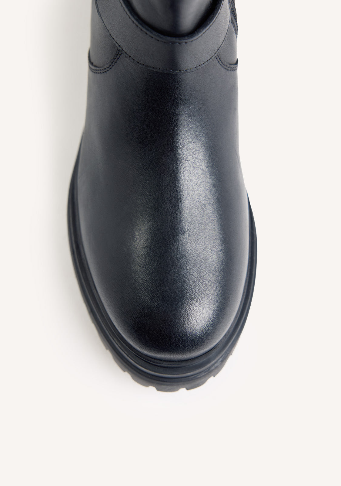 BLACK BIKER LEATHER BOOTS