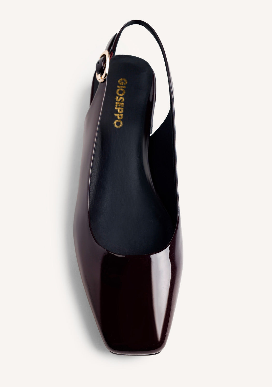BURGUNDY OPEN-HEEL HEEL SHOES
