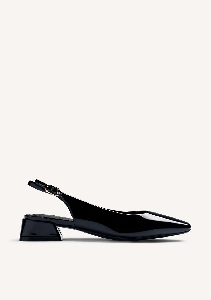 ZAPATOS TACÓN DESTALONADOS NEGROS