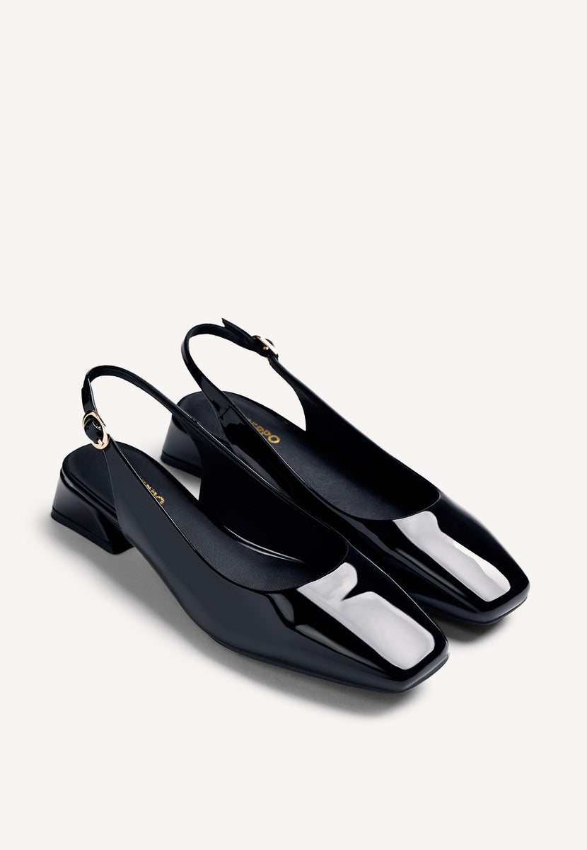 ZAPATOS TACÓN DESTALONADOS NEGRO