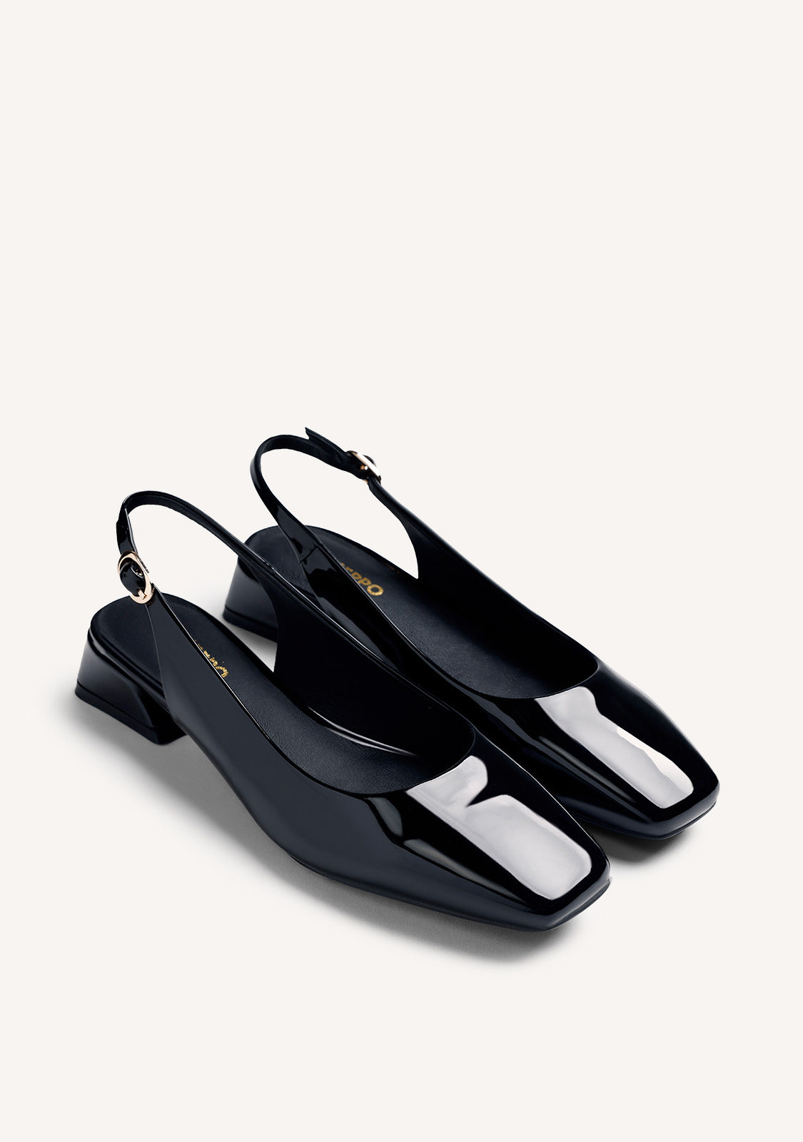 ZAPATOS TACÓN DESTALONADOS NEGROS
