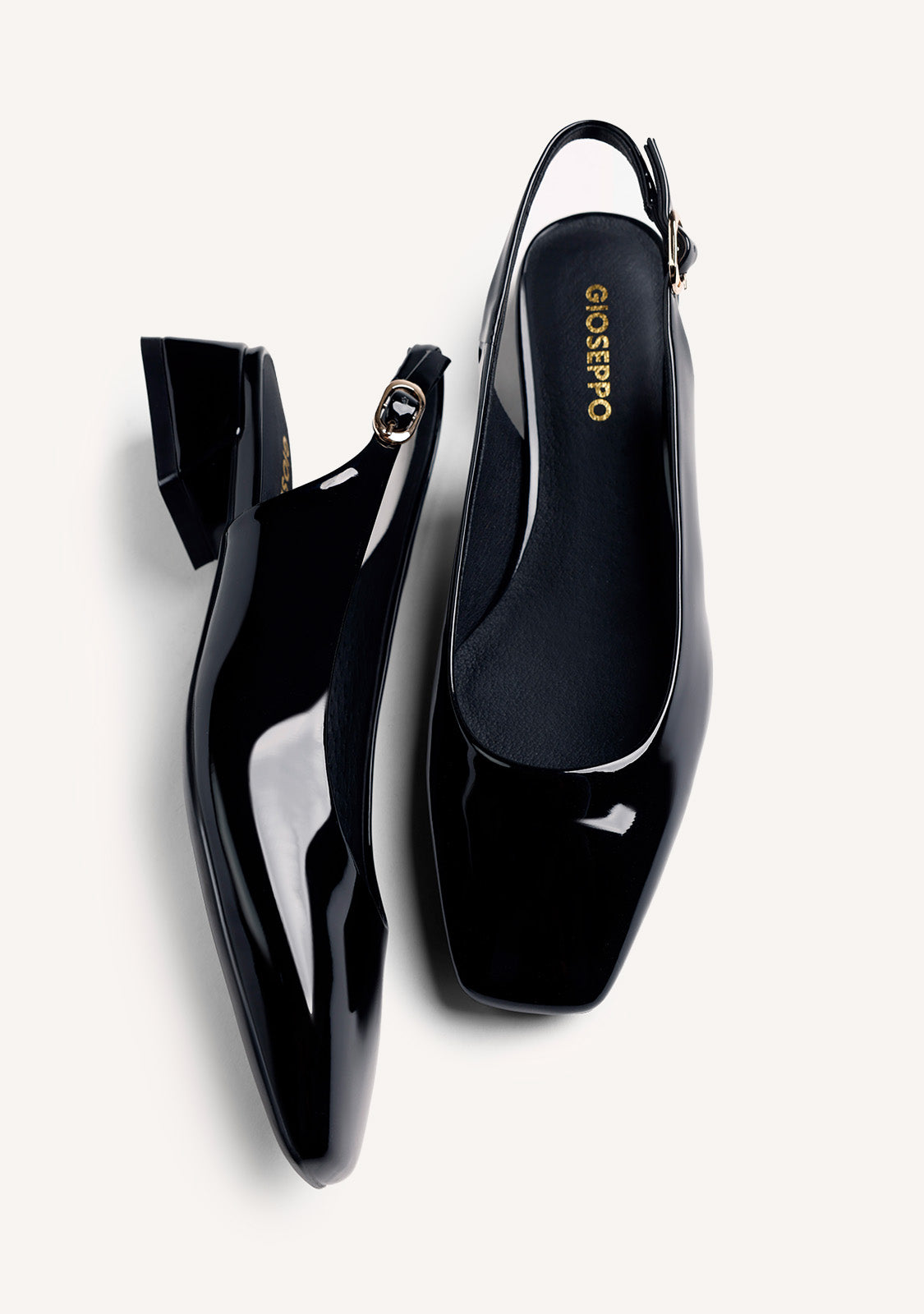 ZAPATOS TACÓN DESTALONADOS NEGROS
