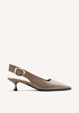 ZAPATOS TACÓN DESTALONADOS TAUPE