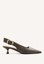 GREEN OPEN-BACK HEEL SHOES