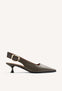 GREEN OPEN-BACK HEEL SHOES