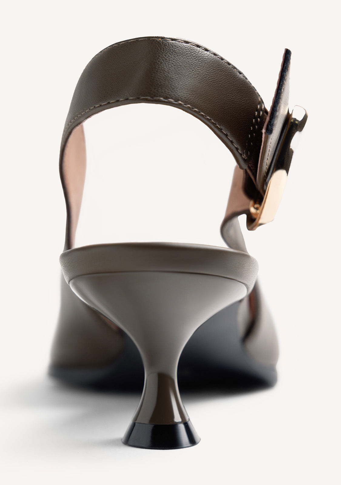 GREEN OPEN-BACK HEEL SHOES
