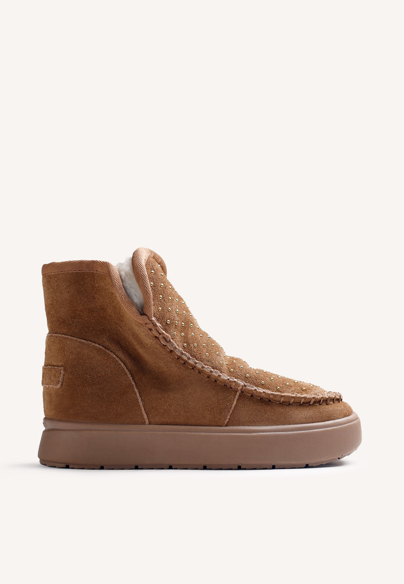BOTAS AUSTRALIANAS MARRONS EM PELE