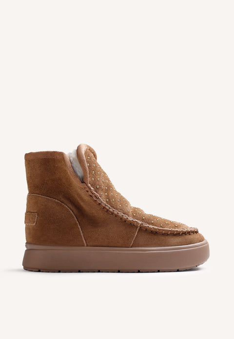 BOTAS AUSTRALIANAS MARRONS EM PELE