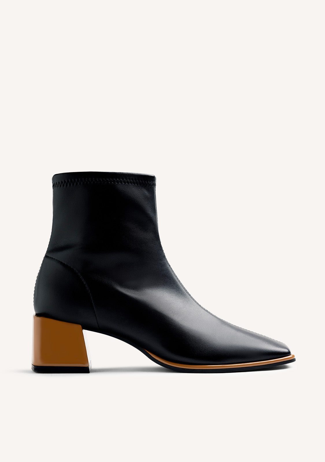 CAMEL ELASTIC ANKLE BOOTS