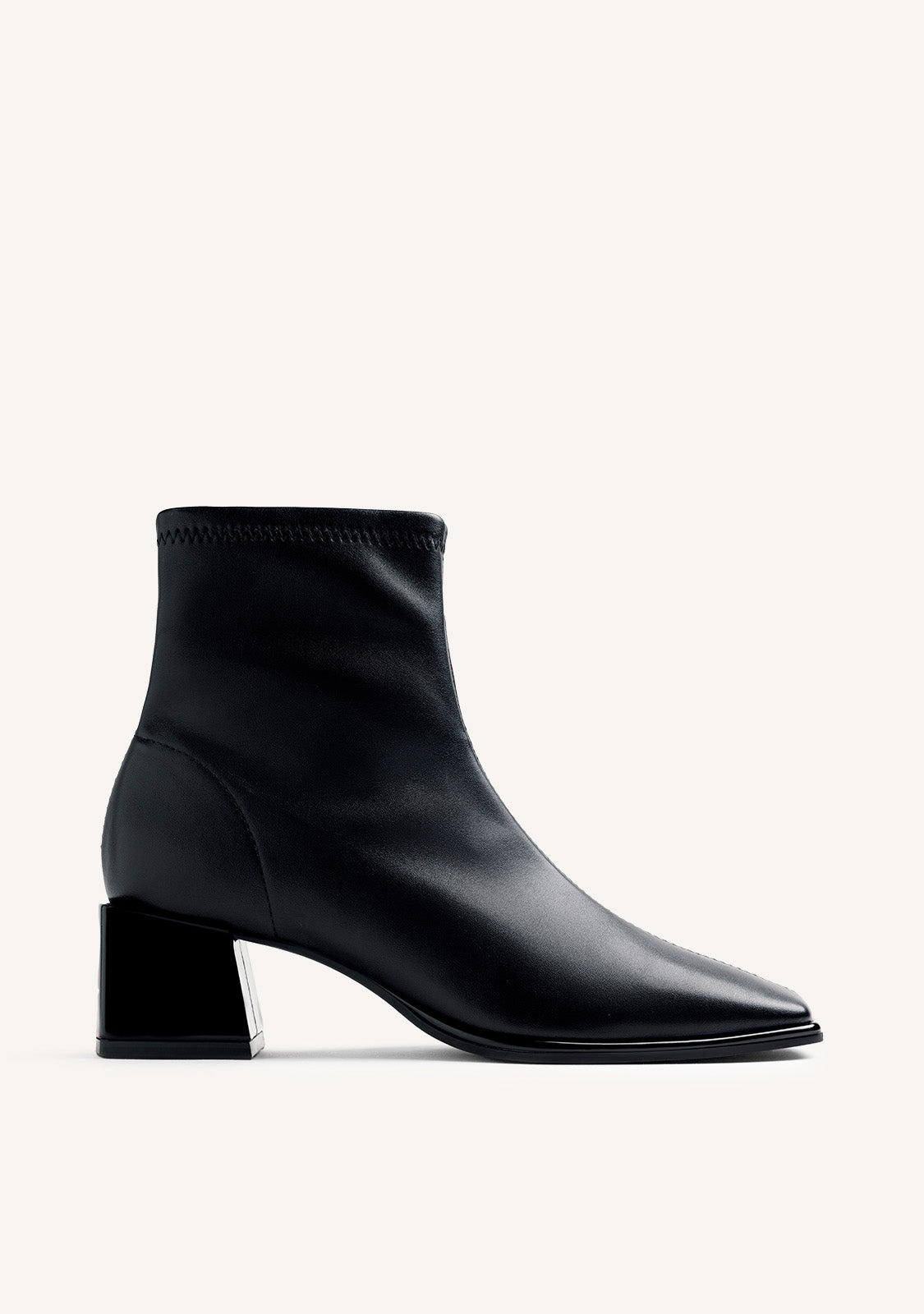 BLACK ELASTIC ANKLE BOOTS
