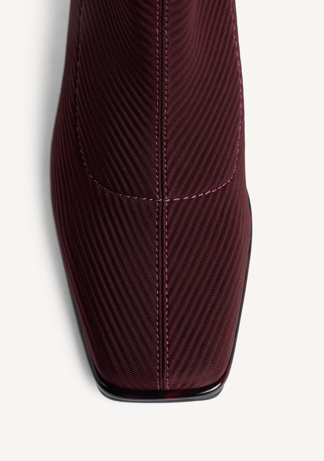 BURGUNDY ELASTIC ANKLE BOOTS