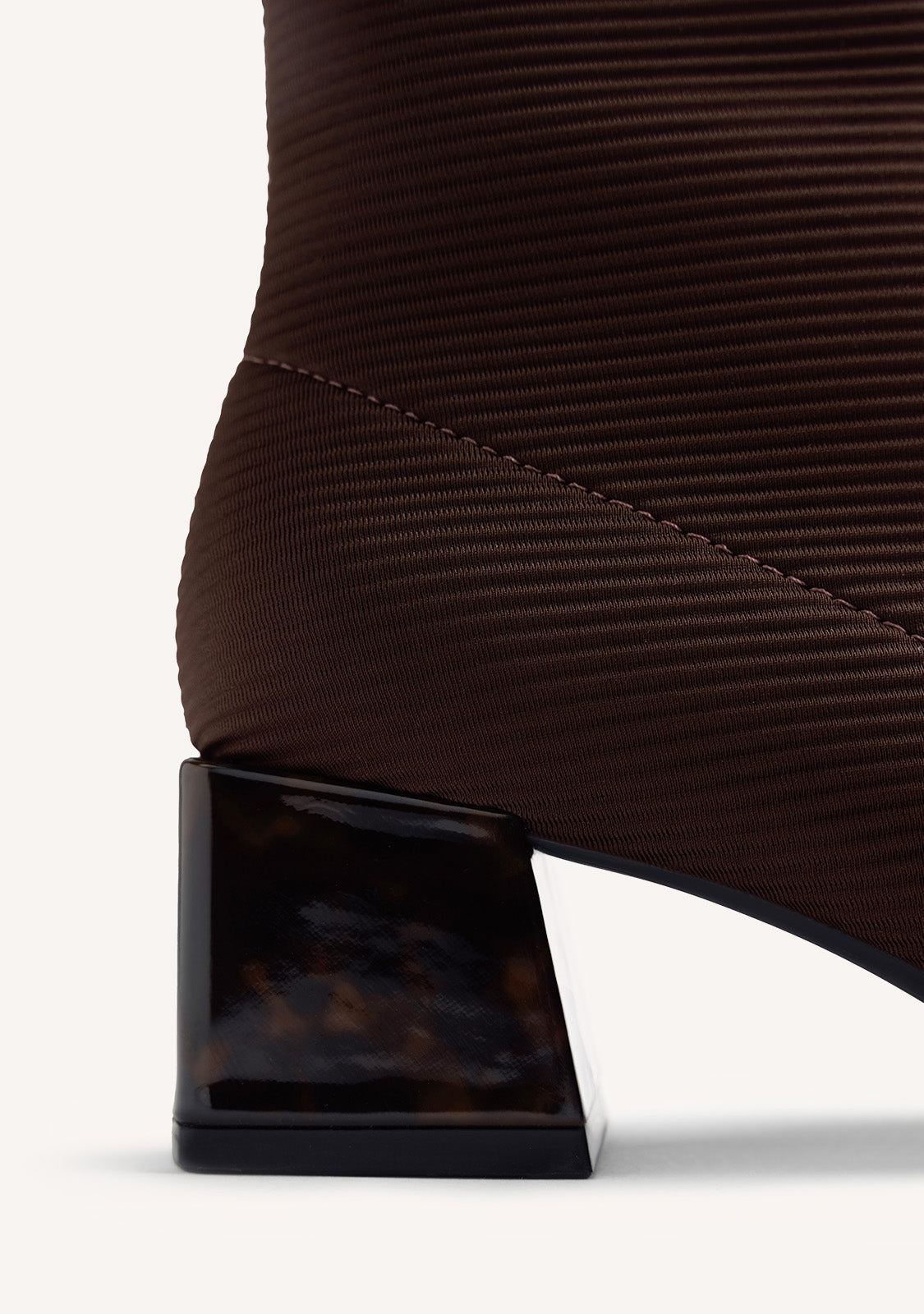 BROWN ELASTIC ANKLE BOOTS