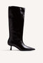 BURGUNDY HIGH KITTEN BOOTS