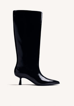 BLACK KITTEN HIGH BOOTS