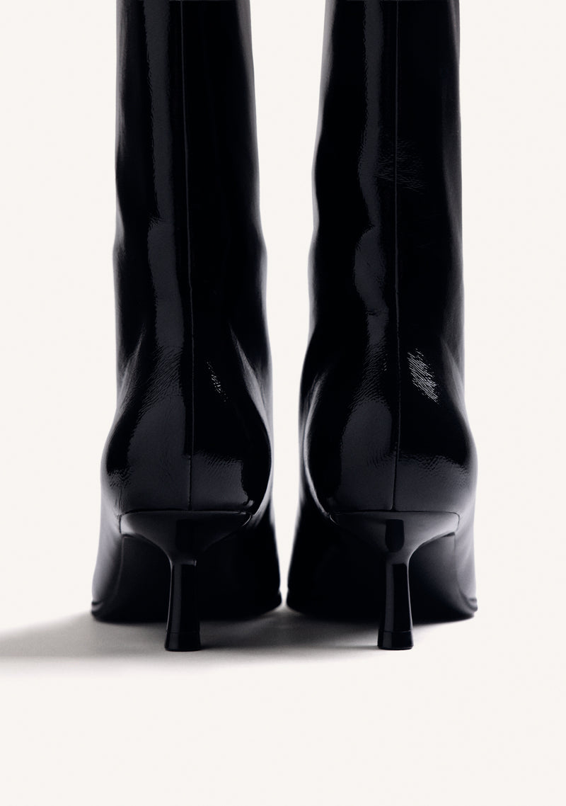 BLACK KITTEN HIGH BOOTS