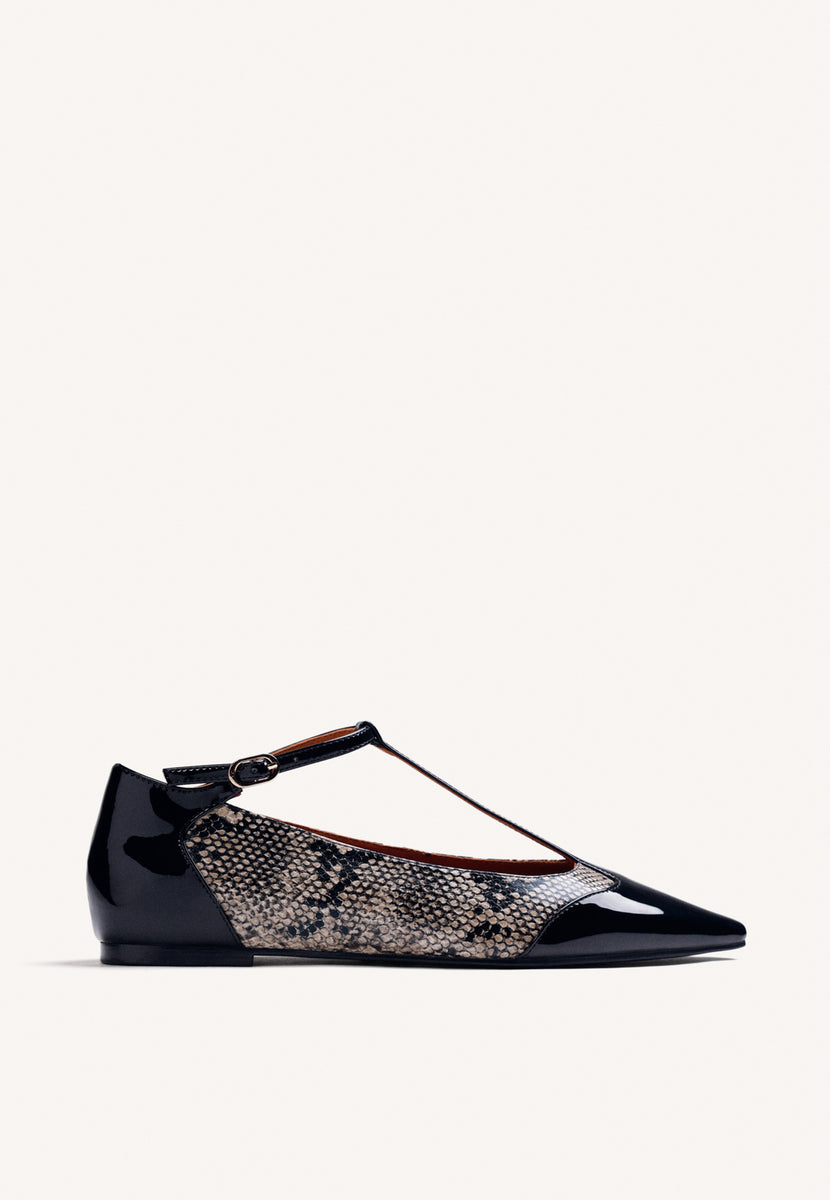 BALLERINE STAMPA ANIMALE PELLE ZEPPA