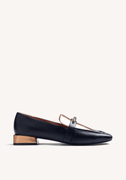 MOCASINES NEGRO PIEL CONTRASTES