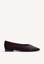 BURGUNDY LEATHER BALLET FLATS