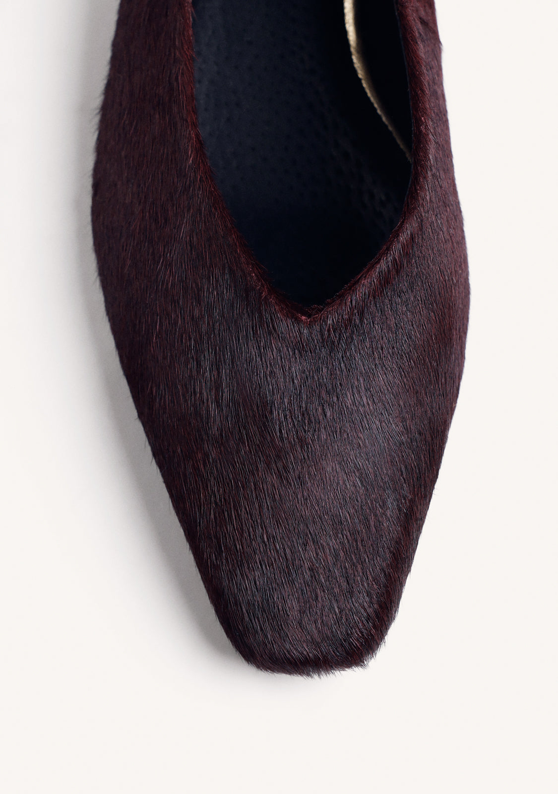 BURGUNDY LEATHER BALLET FLATS